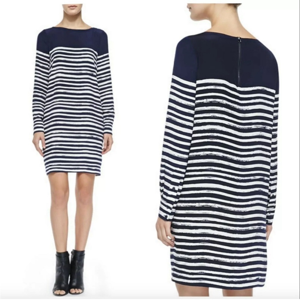 Vince Blue and White Marker Stripe Dress Size Small‎